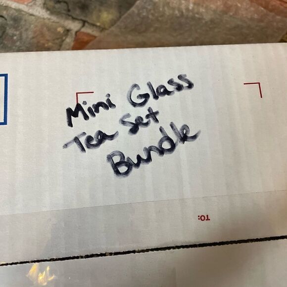Vintage Mini Glass Play Tea Set Bundle - Picture 7 of 7